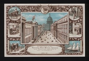 Weihnachtskarte vom General Post Office, London von English School