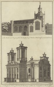 Kirche St Andrew Undershaft in Leadenhall Street und Kirche St John the Evangelist in Westminster, London