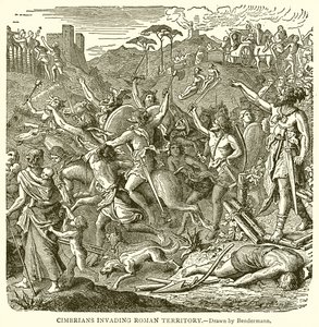 Einfall der Kimbern in römisches Gebiet von English School