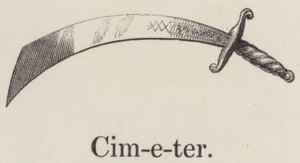 Krummsäbel (Gravur) von English School
