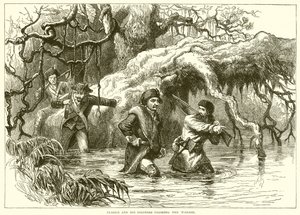 Clarke und seine Soldaten überqueren den Wabash von English School