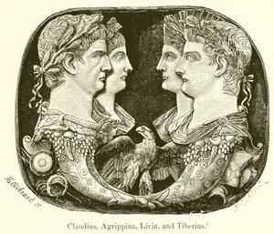 Claudius, Agrippina, Livia und Tiberius von English School