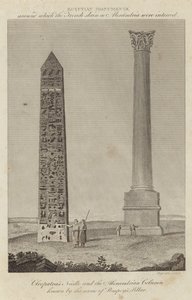 Cleopatras Nadel und die alexandrinische Säule bekannt als Pompejus Säule von English School