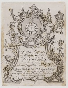 Uhrmacher, Joseph Harris, Visitenkarte von English School