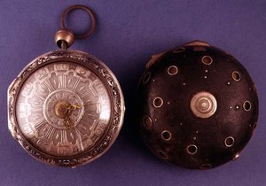 Kutschenuhr mit Wecker und Repetierer, von Cabrier aus London, ca. 1775 von English School