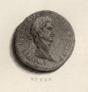 Münze aus der Zeit von Nerva Caesar Augustus