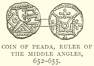 Münze von Peada, Herrscher der Mittelangeln, 652-655 von English School