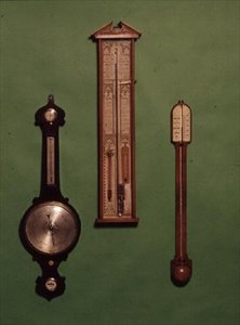 Sammlung viktorianischer Barometer, ca. 1880