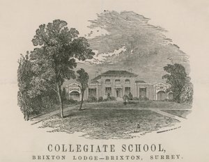 Collegiate School, Brixton Lodge, Brixton, Surrey von English School