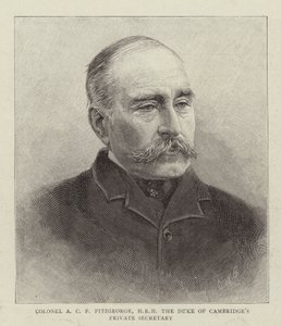 Oberst A. C. F. Fitzgeorge, Privatsekretär von HRH dem Herzog von Cambridge (Stich) von English School