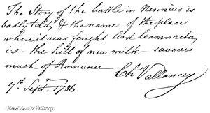 Oberst Charles Vallancey von English School