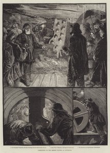 Fertigstellung des Mersey-Tunnels in Liverpool (Stich) von English School