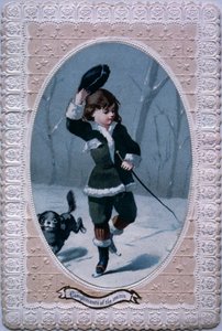 Komplimente der Saison, viktorianische Weihnachtskarte
