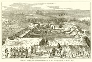 Konföderierte Befestigungen nördlich von Manassas Junction, nahe Bull Run