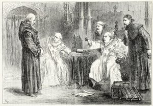 Konferenz zwischen Thorpe und Arundel, Illustration aus Die Geschichte des Protestantismus von James Aitken Wylie, veröffentlicht 1878