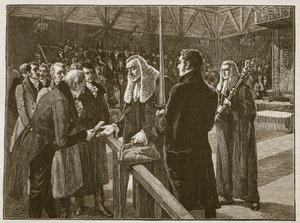 Konferenz zwischen den Häusern des Parlaments, 1835, Illustration aus Cassells Illustrierter Geschichte Englands von English School
