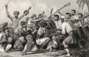 Konflikt mit den Ghazees vor Bareilly am 6. Mai 1858, aus 