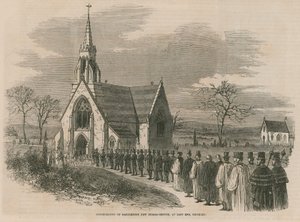 Weihe des neuen Begräbnisplatzes von Marylebone von English School