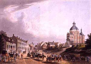 Transport der französischen Kanone vom Schlachtfeld am 24. Juli 1815, in Waterloo, veröffentlicht von R. Bowyer von English School