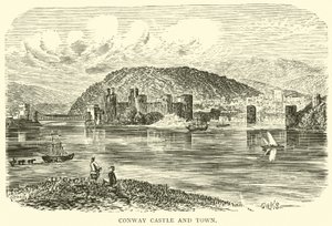 Conway Castle und Stadt von English School