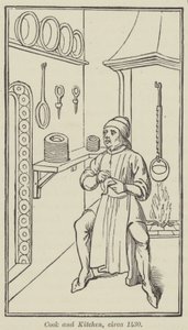 Koch und Küche, um 1430 von English School