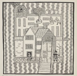 Kopie der Karte von Mockbeggar Hall, mit seiner Lage im weiten Land namens Irgendwo, ca. 1633, aus der Ballade von Roxborough