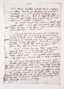 Kopie eines handschriftlichen Memos von John Hawkins über seine Geschäfte mit Spanien, 1576