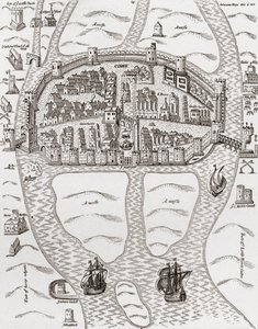 Cork, County Cork, Irland im Jahr 1633, aus 