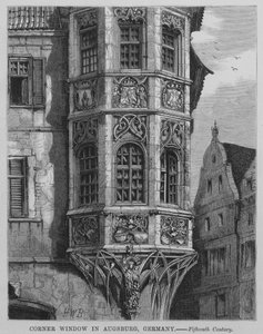 Eckfenster in Augsburg, Deutschland von English School