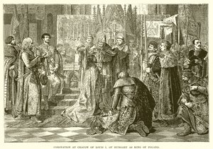 Krönung von Ludwig I. von Ungarn zum König von Polen in Krakau von English School