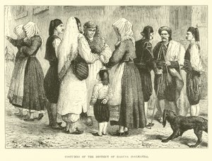 Kostüme des Bezirks Ragusa, Dalmatien von English School