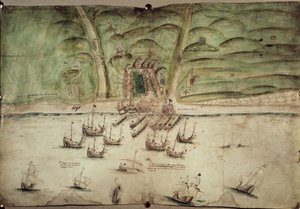 Plan von Brighton unter Angriff von English School