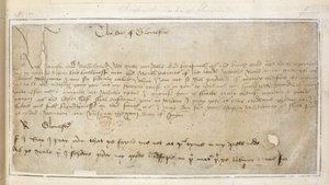 Richards erster überlebender Brief an Sir John Say von English School