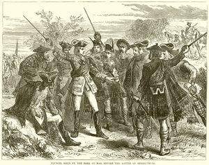 Ratssitzung des Earl of Mar vor der Schlacht von Sheriffmuir von English School