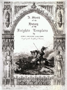 Umschlag von Eine Skizze der Geschichte der Tempelritter, von James Burnes von English School