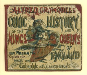 Titelblatt von Alfred Crowquills Comic History of the Kings and Queens of England (Aquatinta) von English School