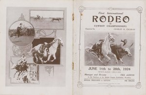 Deckblatt des Programms für das erste internationale Rodeo von English School
