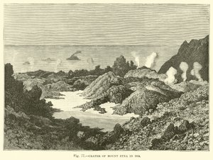 Krater des Ätna im Jahr 1834