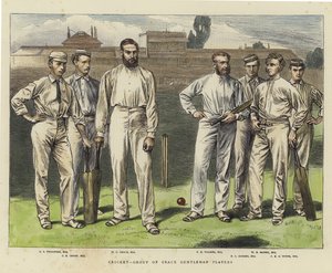 Cricket - Gruppe von Crack Gentleman Spielern von English School