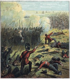 Krimkrieg (1853-1856) zwischen Russland und dem Osmanischen Reich: Die Franzosen und Briten verbündeten sich mit den Türken, um den russischen Hafen von Sewastopol vom 17. Oktober 1854 bis zum 8. September 1855 zu belagern. 
