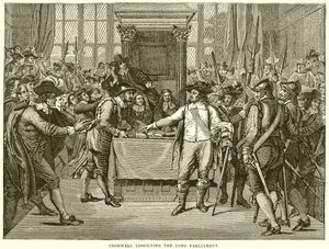 Cromwell löst das Lange Parlament auf von English School