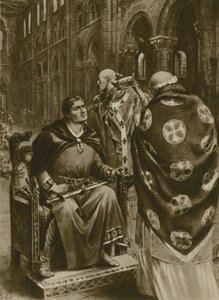 Krönung eines Königs am Weihnachtstag (Gravur) von English School