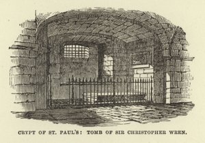 Krypta von St. Pauls, Grab von Sir Christopher Wren