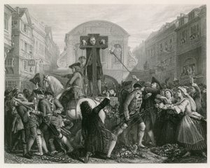 Daniel Defoe im Pranger von English School