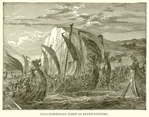 Dano-norwegische Flotte des zehnten Jahrhunderts von English School