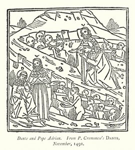 Dante und Papst Adrian, aus P Cremonese