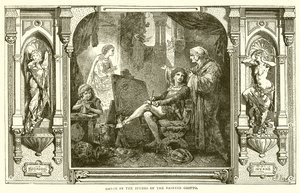 Dante im Atelier des Malers Giotto von English School