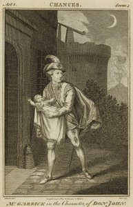 David Garrick, Schauspieler, in der Rolle des Don John von English School