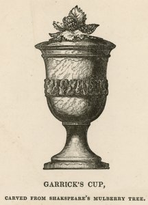 David Garricks Becher, geschnitzt aus William Shakespeares Maulbeerbaum von English School