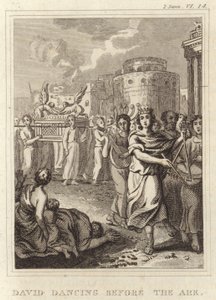 David tanzt vor der Lade von English School